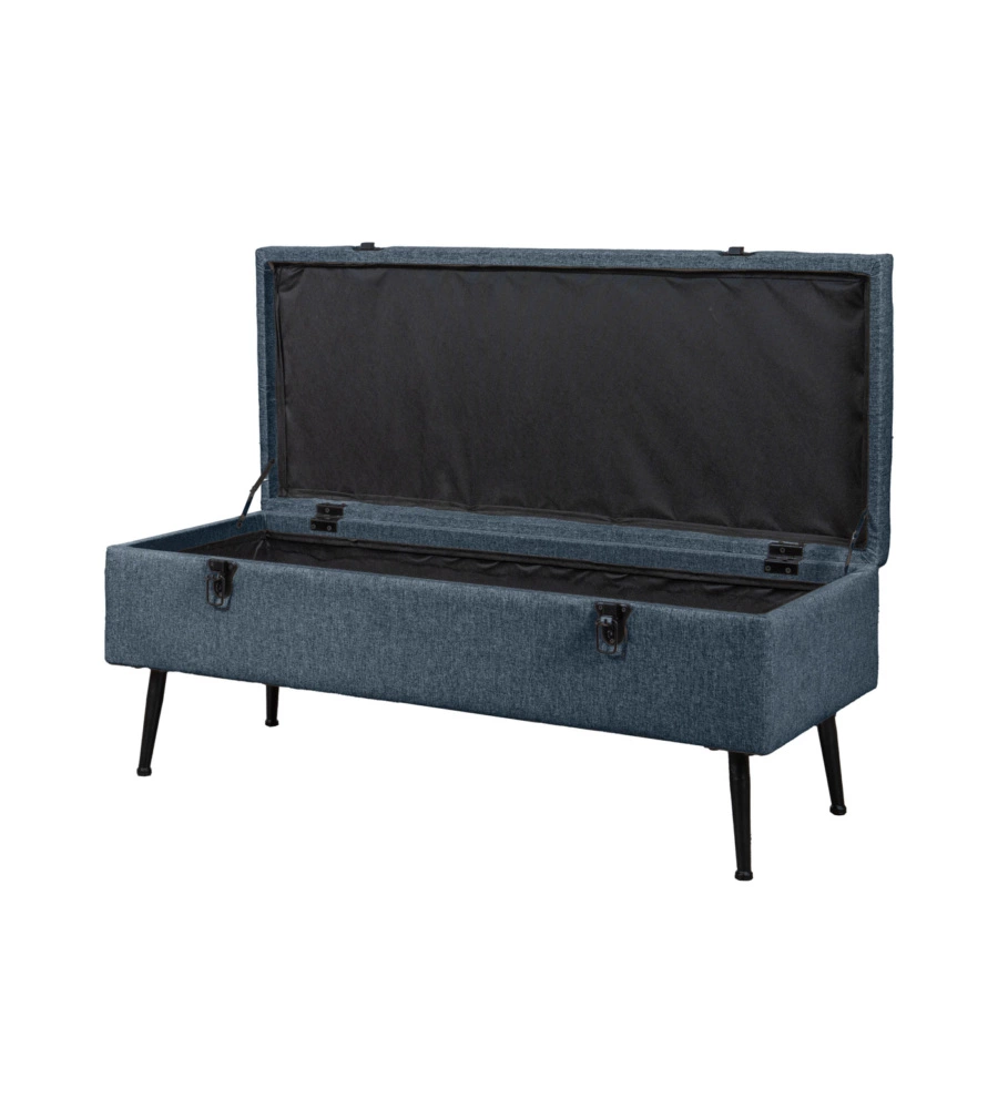 PANCHINA CONTENITORE BELLAHOME "LISA" IN TESSUTO GRIGIO ANTRACITE, 102X44X40 CM